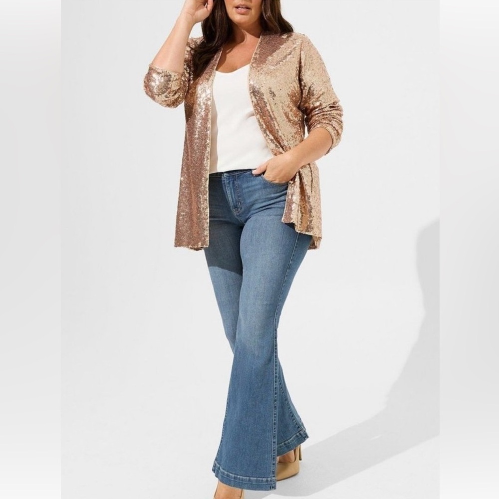Torrid Gold Sequence Blazer